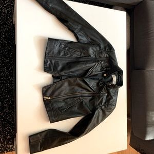 Like New Michael Kors Black Leather Jacket size S